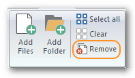 Remove files