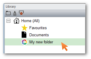 Folder selection